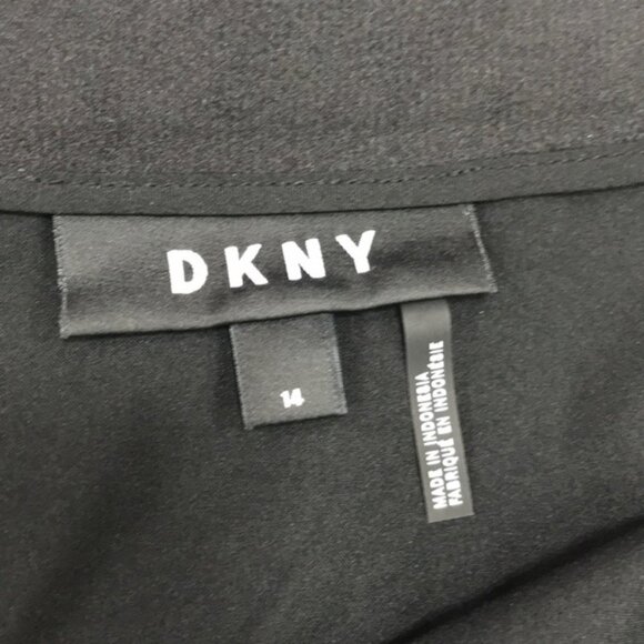 DKNY Pleated Two-tone Satin-crepe Mid Skirt Plus - Picture 10 of 11